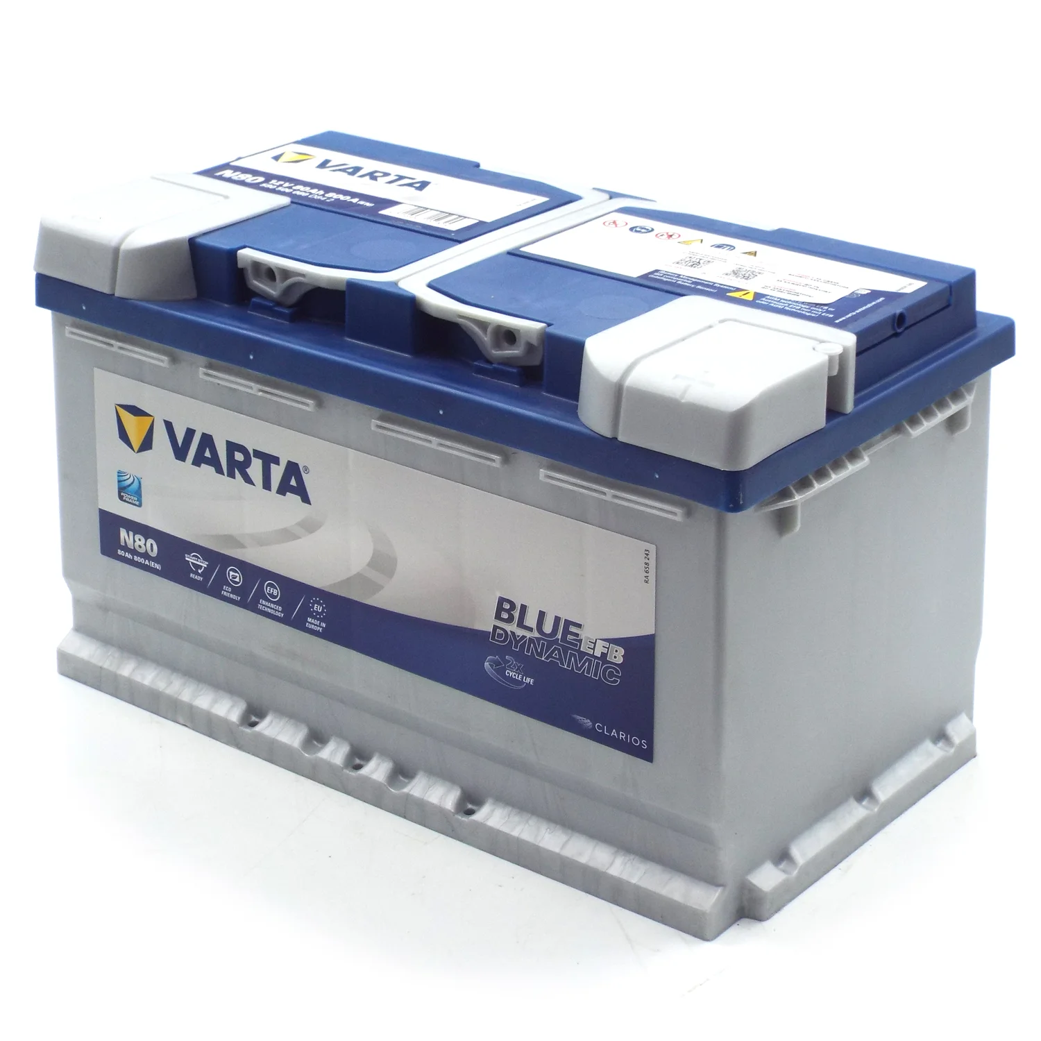 Аккумулятор VARTA Blu Dynamic EFB N80 80 Ач о.п. Фото 1