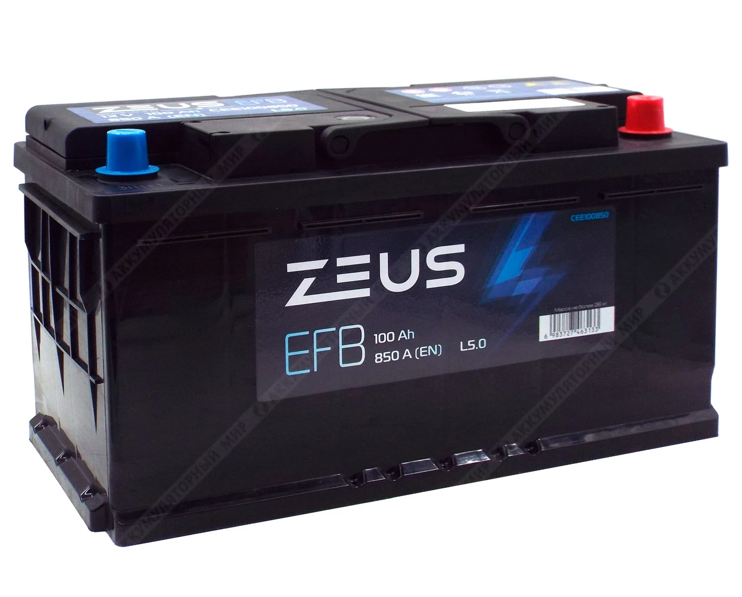 Аккумулятор ZEUS EFB 100 Ач о.п.