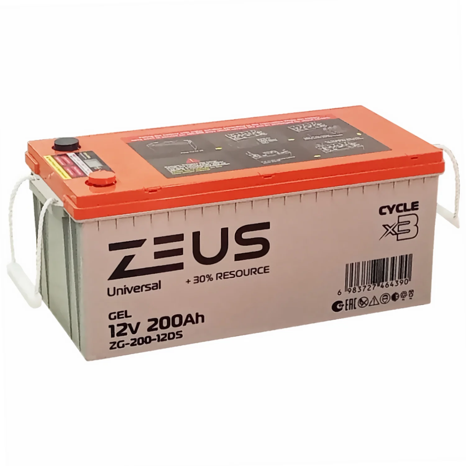 Аккумулятор ZEUS ZG-200-12DS GEL (12V200Ah) универсальный Фото 1