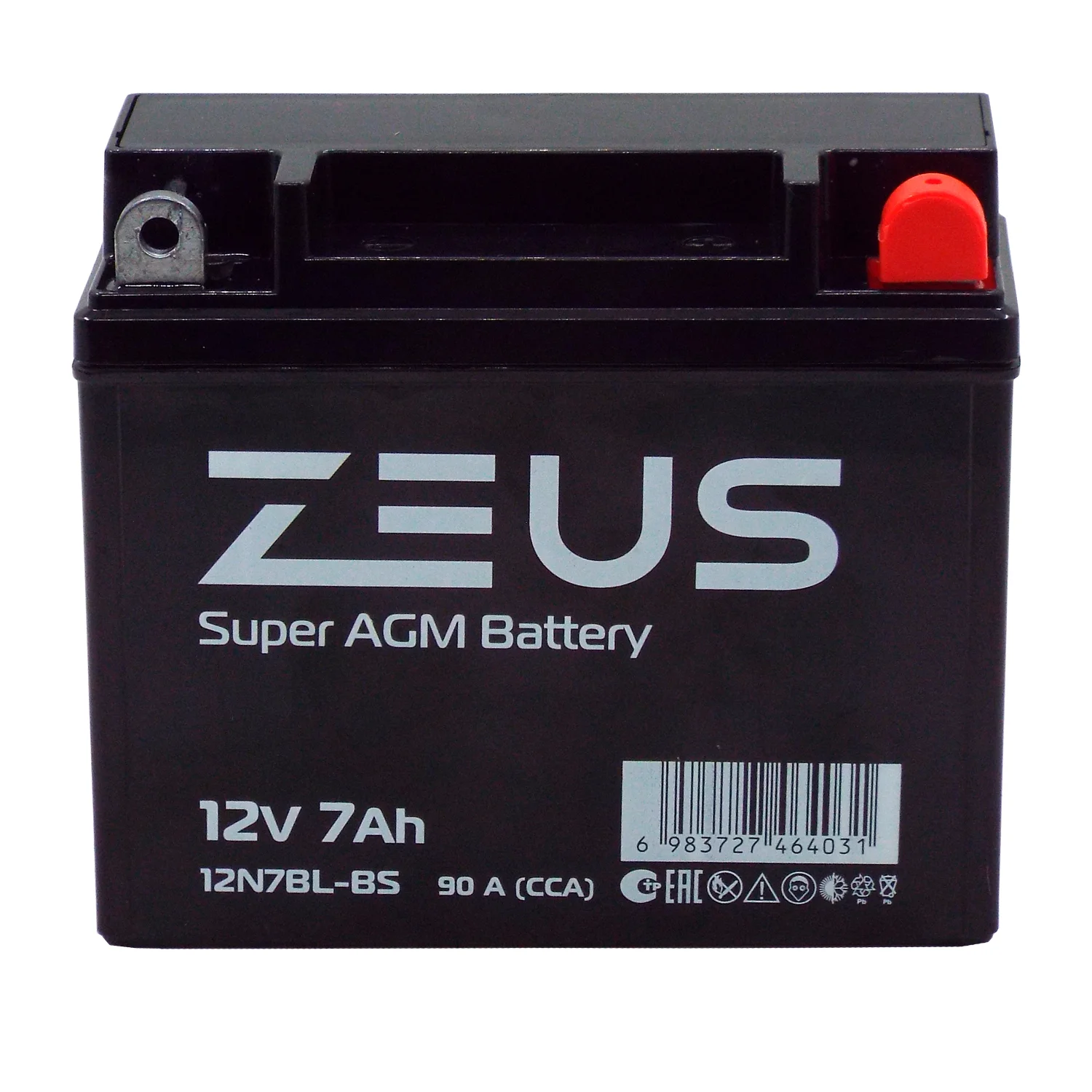 Аккумулятор ZEUS SUPER AGM 7 Ач о.п. (12N7BL-BS) Фото 1