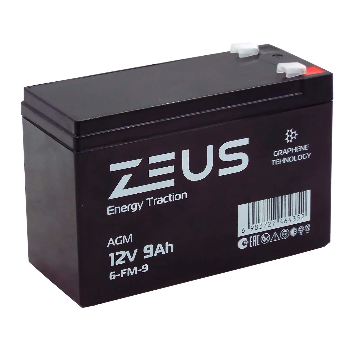 Аккумулятор ZEUS 6-FM-9 (12V9Ah) тяговый