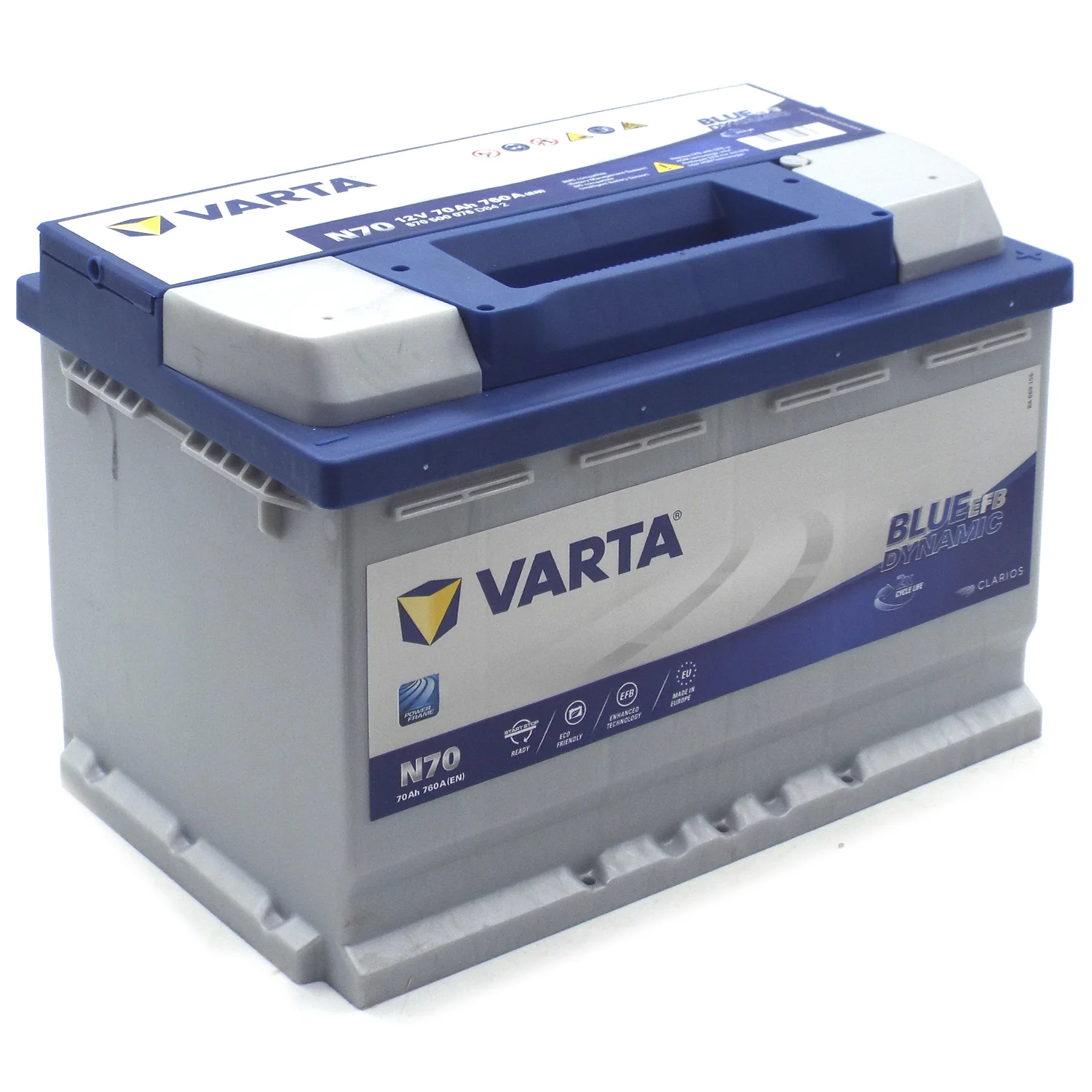 Аккумулятор VARTA Blue Dynamic EFB N70 70 Ач о.п. Фото 1