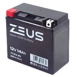 Аккумулятор ZEUS SUPER AGM 14 Ач п.п. (YTX14-BS) Фото 1