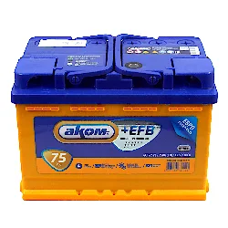 Аккумулятор АКОМ +EFB 75 Ач о.п. Фото 1