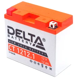 Аккумулятор DELTA СТ 1212.1 AGM 12 Ач п.п. (YT12B-BS) Фото 1