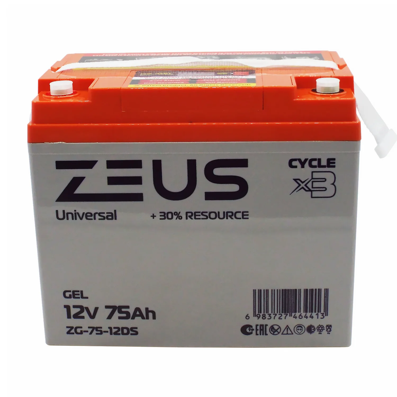 Аккумулятор ZEUS ZG-75-12DS GEL (12V75Ah) универсальный Фото 1