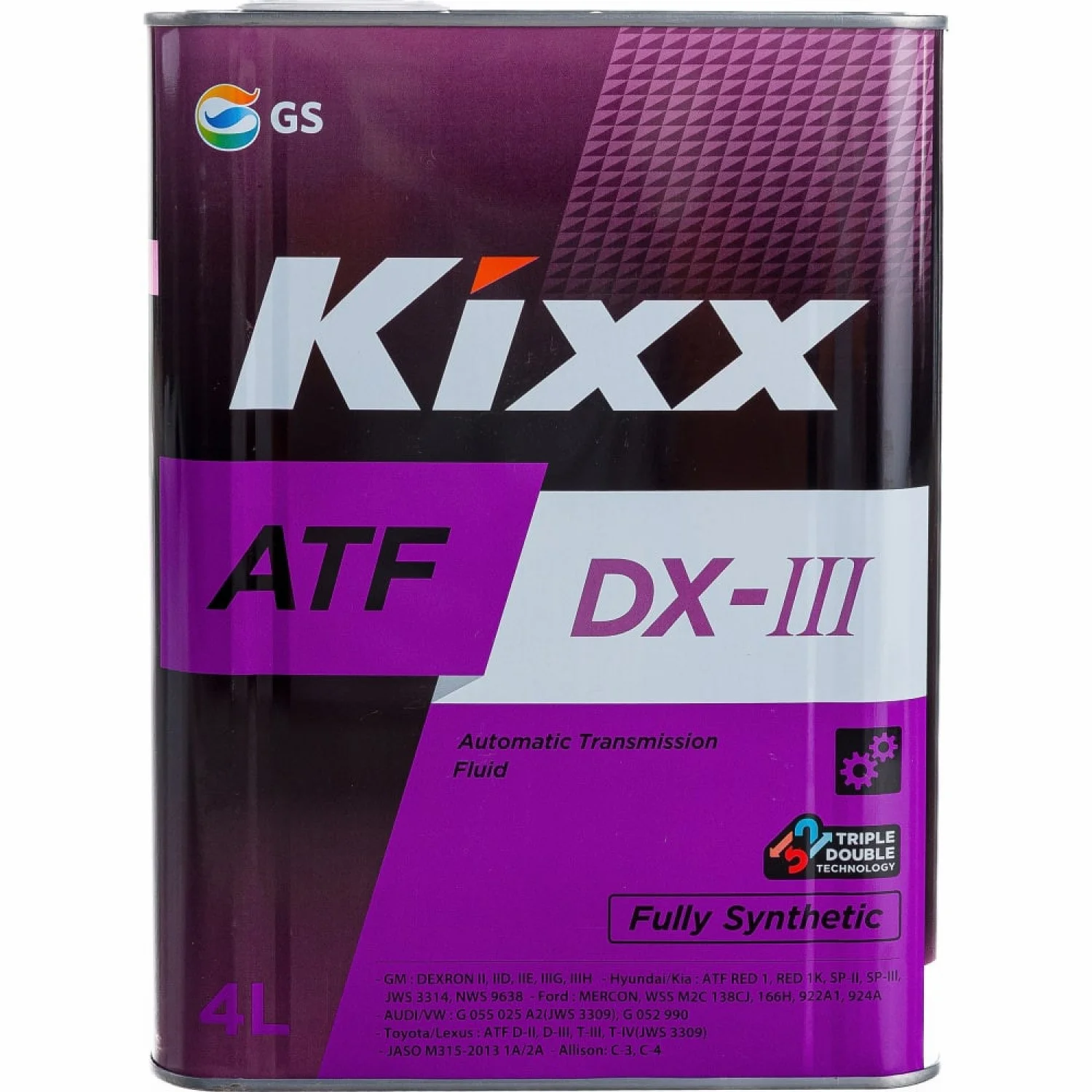 Масло трансмиссионное KIXX ATF DX-III, 4л