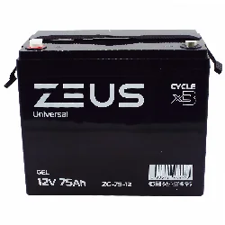 Аккумулятор ZEUS ZG-75-12 GEL (12V75Ah) универсальный Фото 1
