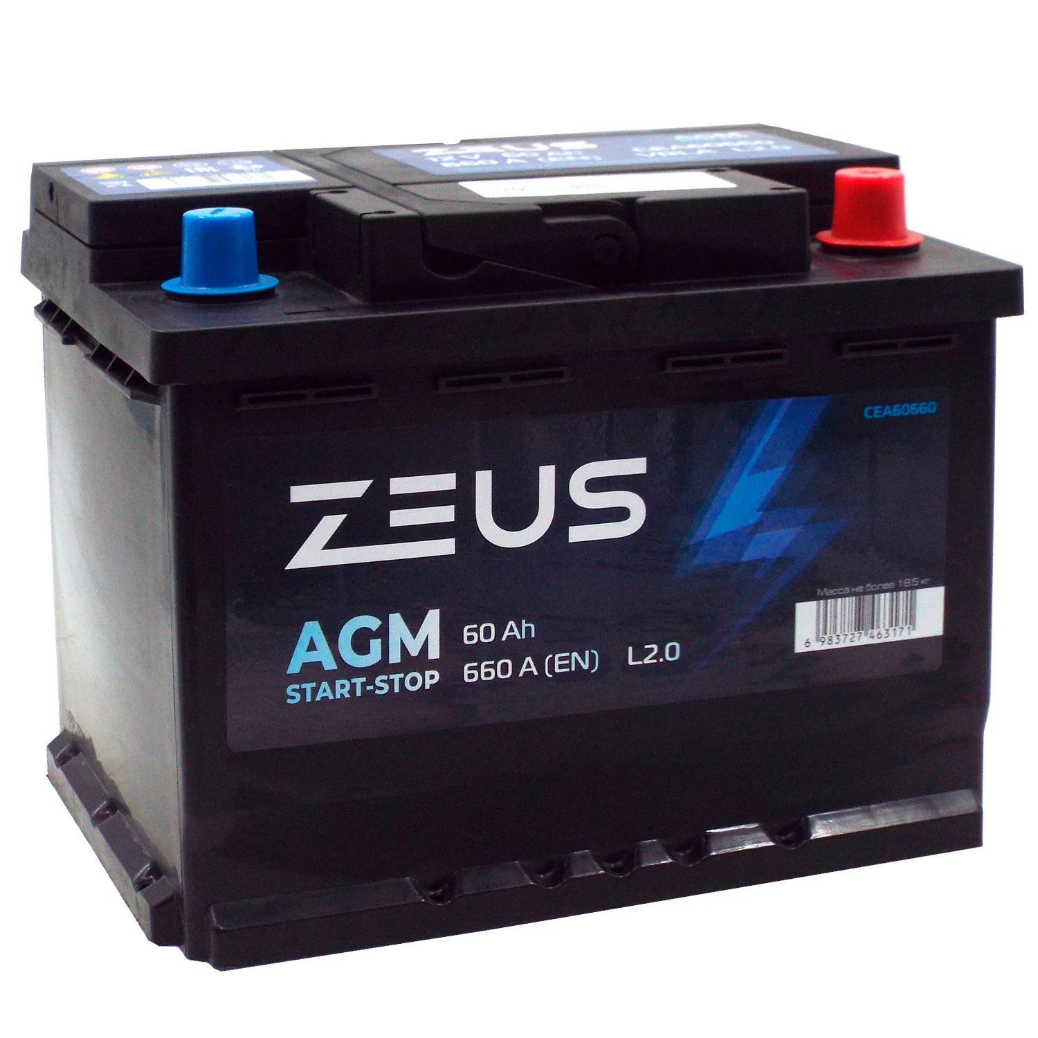 Аккумулятор ZEUS AGM 60 Ач о.п. РАСПРОДАЖА