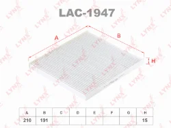 Фильтр салонный LYNXauto LAC-1947C (CU21008, GB-9971, SAK279) HYUNDAI / KIA Фото 1