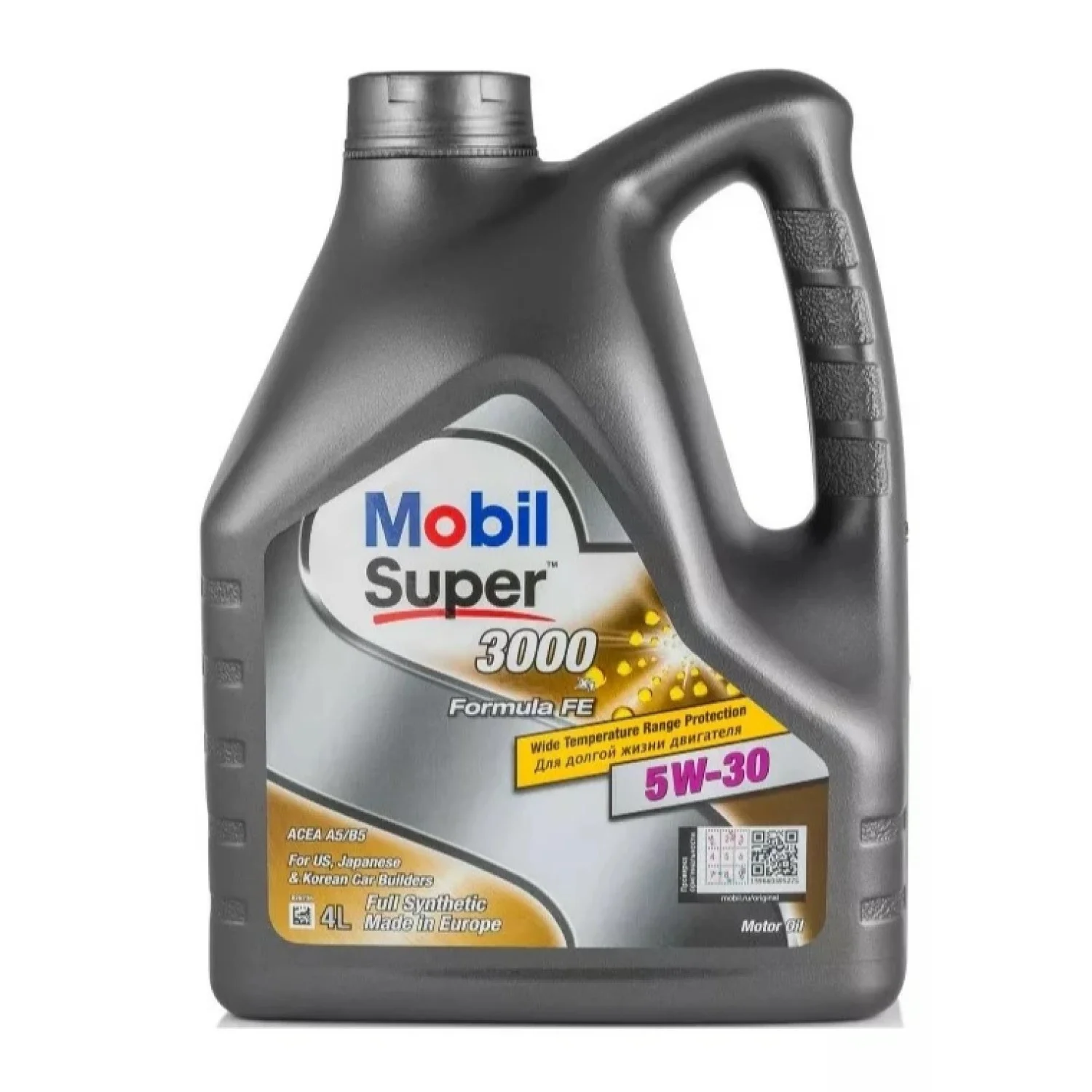 Масло моторное MOBIL Super 3000 X1 Formula FE 5W-30, 4л