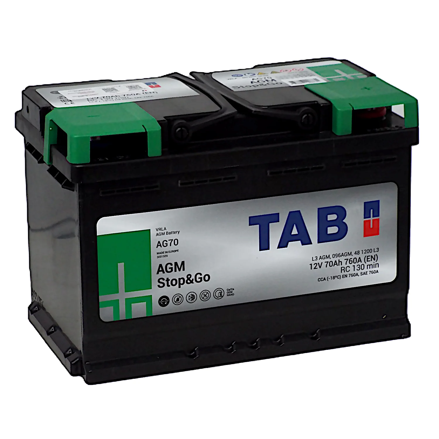 Аккумулятор TAB AGM 70 Ач о.п.