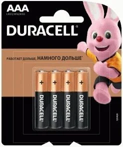 Батарейка AAA LR03 Duracell BL*4 Фото 1