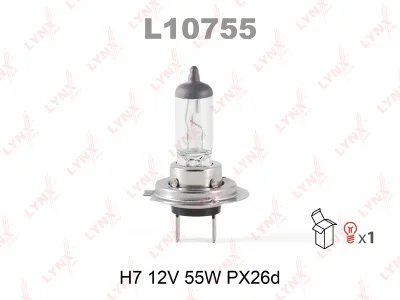 Лампа галогенная H7 12V 55W PX26D LYNXauto L10755