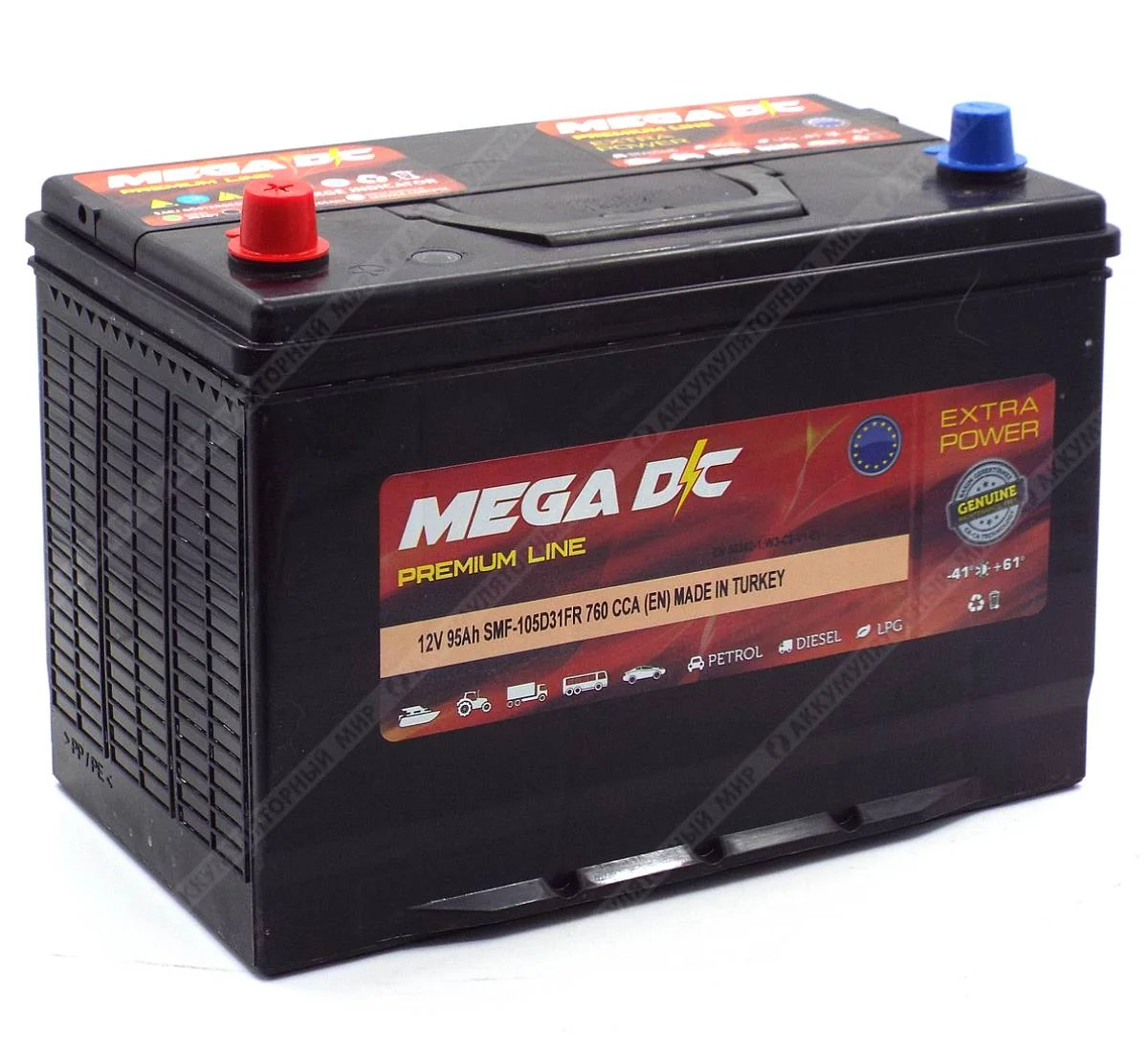 Аккумулятор MEGA DC Asia 95 Ач п.п. Фото 1