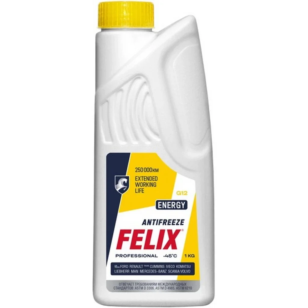 Антифриз FELIX Energy G12+ желтый, 1кг