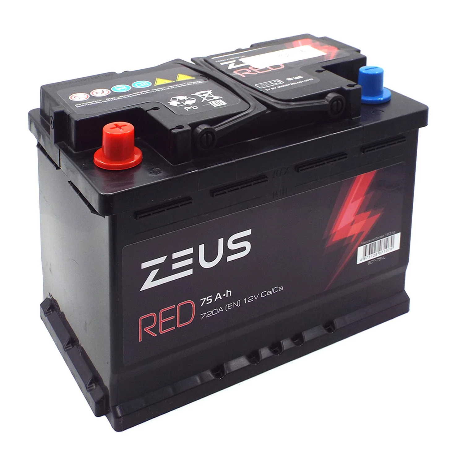 Аккумулятор ZEUS RED 75 Ач п.п.