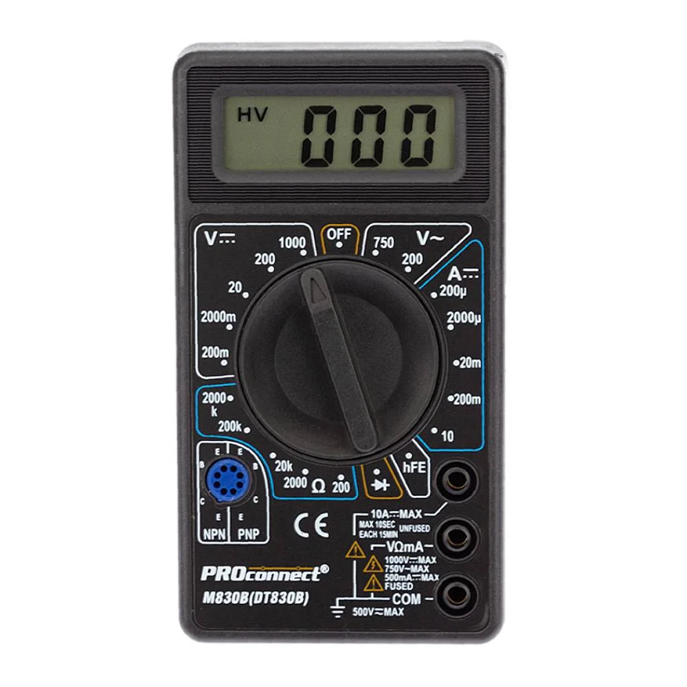 Мультиметр цифровой PROconnect M830B (DT830B) Фото 1