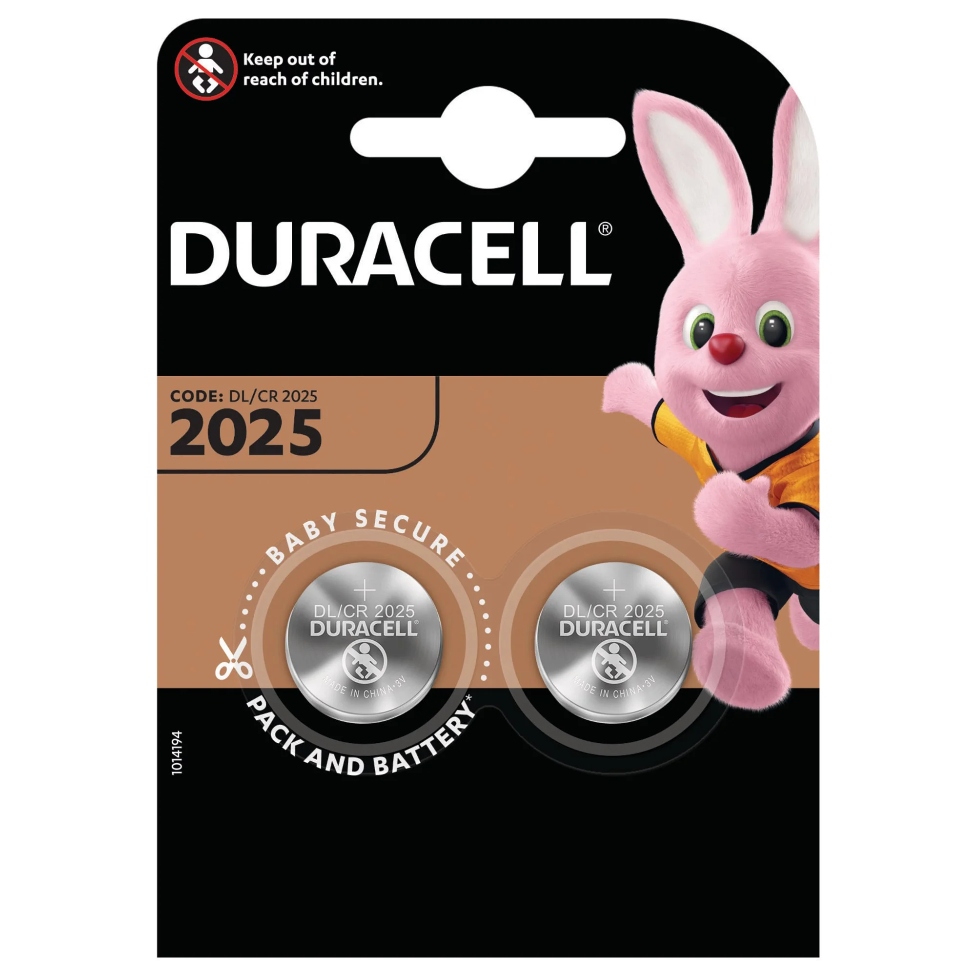 Батарейка CR 2025 Duracell BL*2