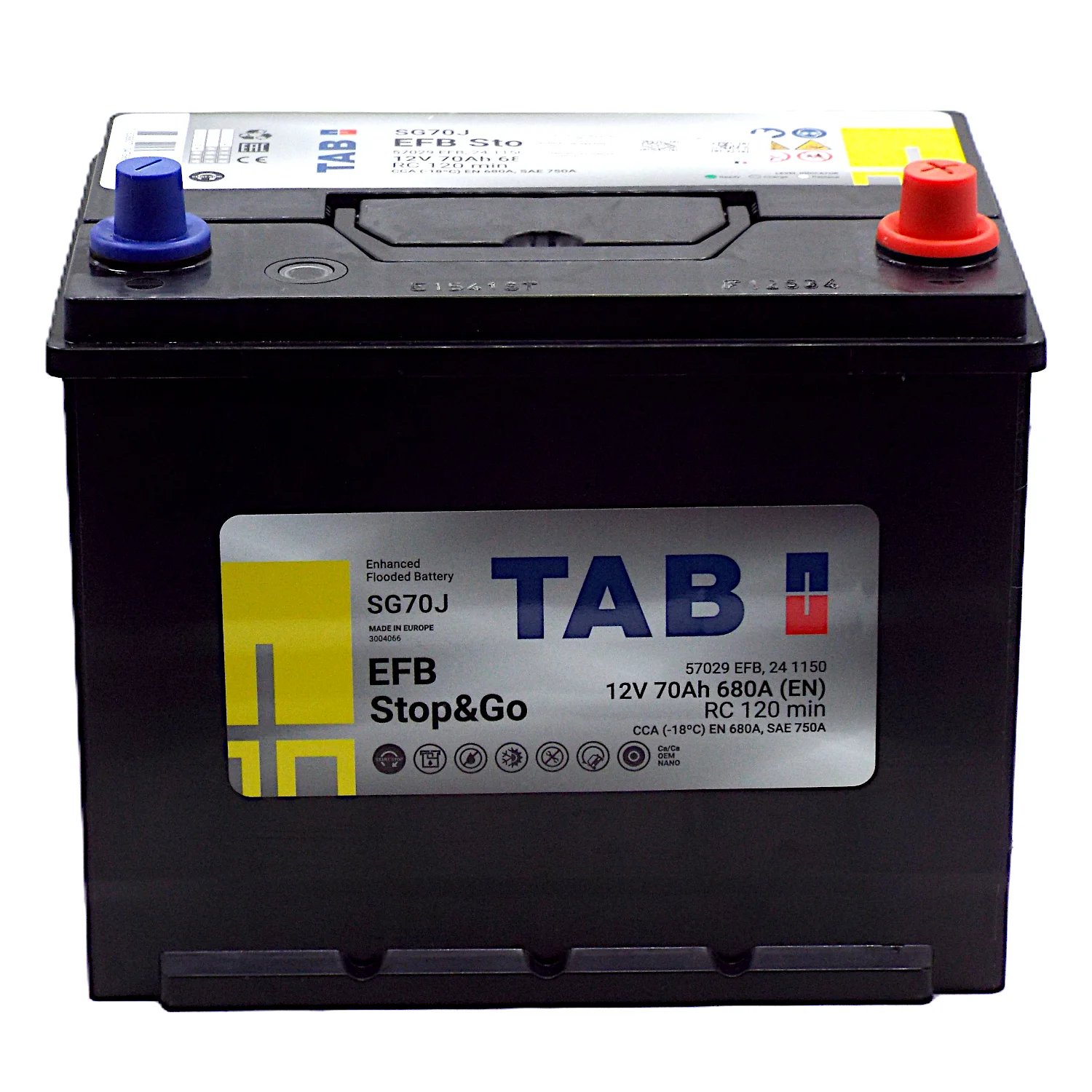 Аккумулятор TAB EFB SG70J Asia 70 Ач о.п. Фото 1